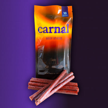 Carnal Black Truffle & Black Garlic Beef Sticks (10 Sticks)